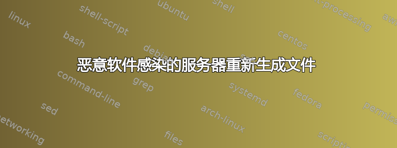 恶意软件感染的服务器重新生成文件