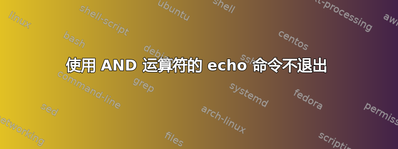 使用 AND 运算符的 echo 命令不退出