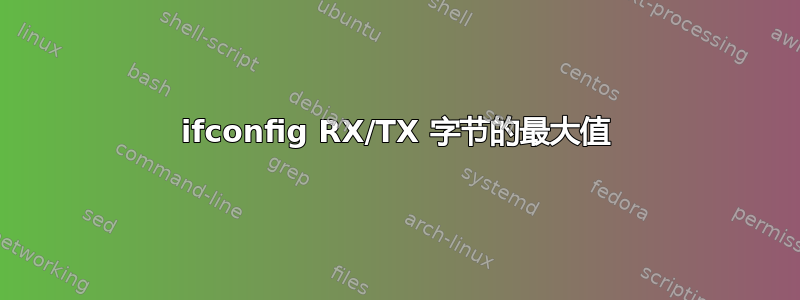 ifconfig RX/TX 字节的最大值