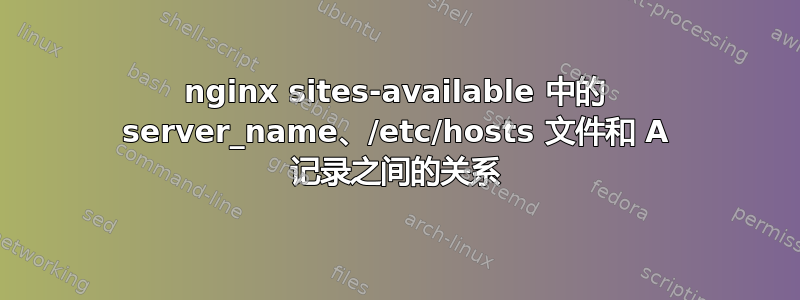 nginx sites-available 中的 server_name、/etc/hosts 文件和 A 记录之间的关系