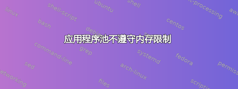 应用程序池不遵守内存限制