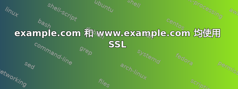 example.com 和 www.example.com 均使用 SSL