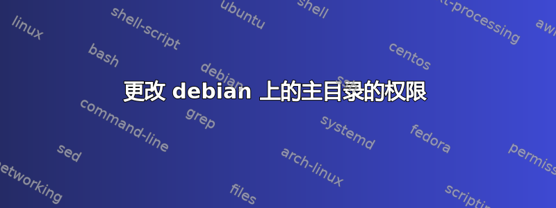 更改 debian 上的主目录的权限