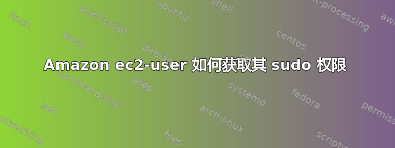 Amazon ec2-user 如何获取其 sudo 权限