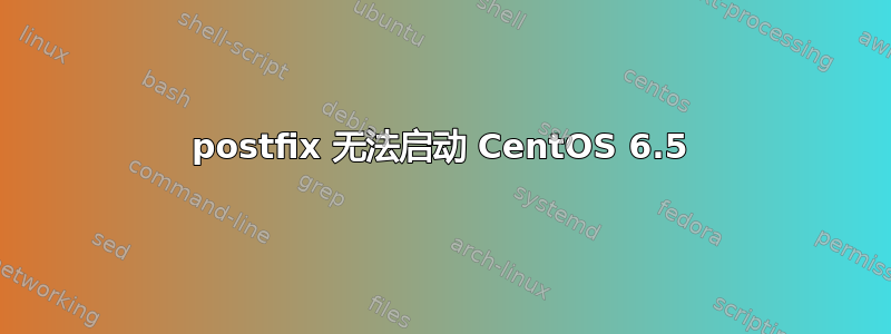 postfix 无法启动 CentOS 6.5