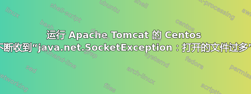 运行 Apache Tomcat 的 Centos 不断收到“java.net.SocketException：打开的文件过多”