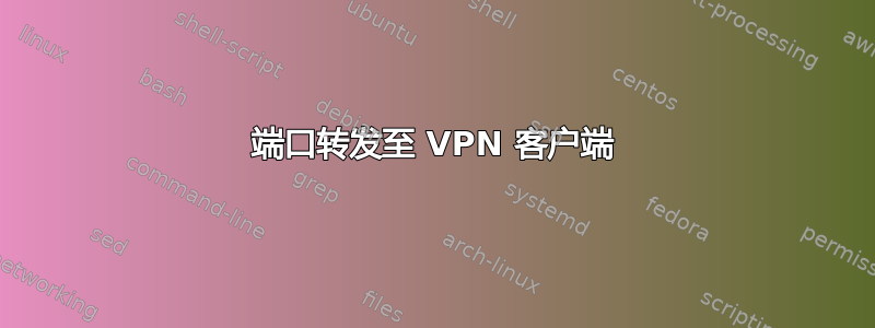 端口转发至 VPN 客户端