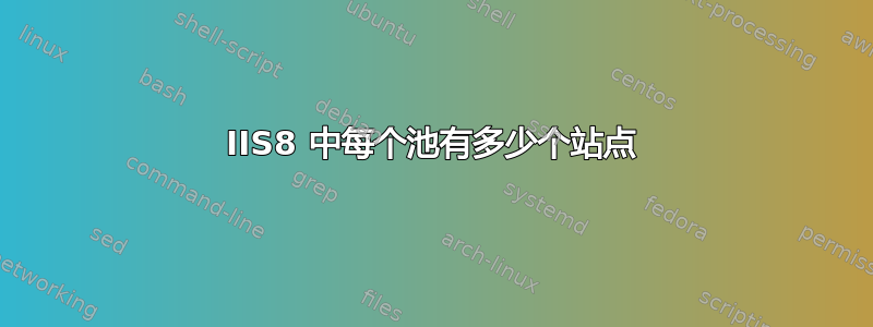 IIS8 中每个池有多少个站点