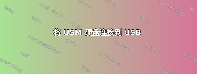 将 USM 硬盘连接到 USB