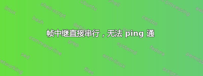 帧中继直接串行，无法 ping 通