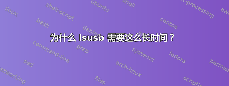 为什么 lsusb 需要这么长时间？