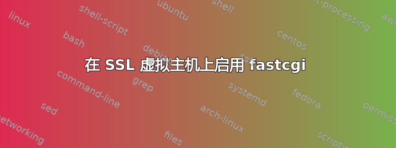 在 SSL 虚拟主机上启用 fastcgi