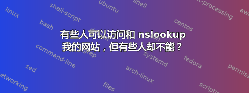 有些人可以访问和 nslookup 我的网站，但有些人却不能？