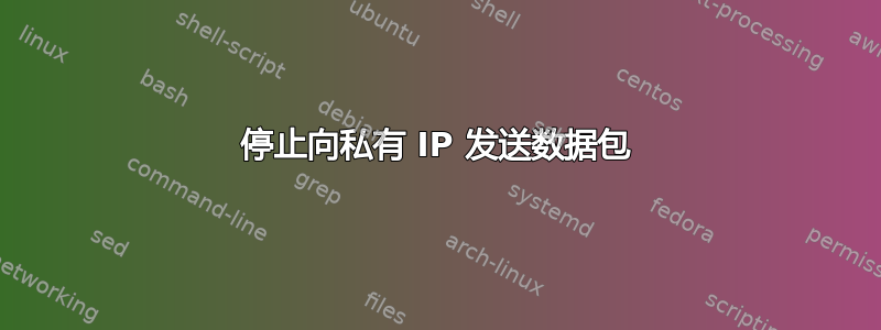 停止向私有 IP 发送数据包