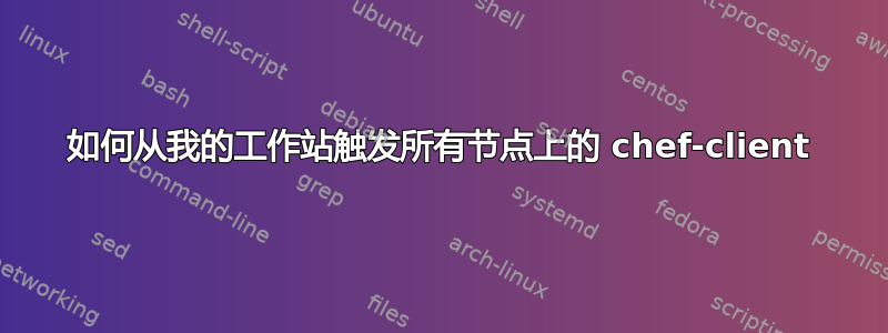 如何从我的工作站触发所有节点上的 chef-client