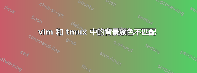 vim 和 tmux 中的背景颜色不匹配