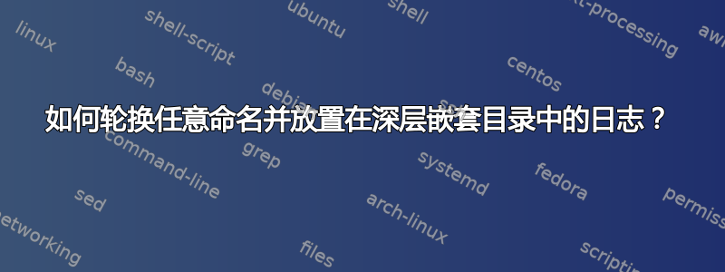 如何轮换任意命名并放置在深层嵌套目录中的日志？