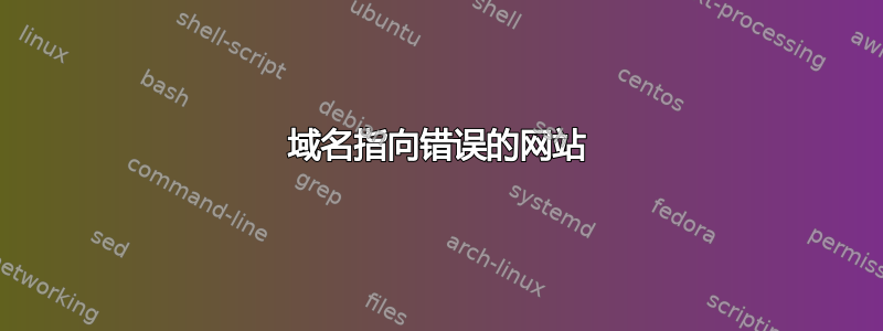 域名指向错误的网站