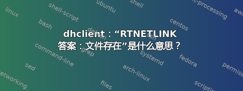 dhclient：“RTNETLINK 答案：文件存在”是什么意思？