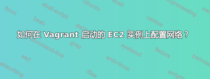 如何在 Vagrant 启动的 EC2 实例上配置网络？