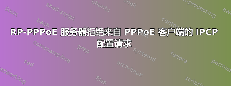 RP-PPPoE 服务器拒绝来自 PPPoE 客户端的 IPCP 配置请求