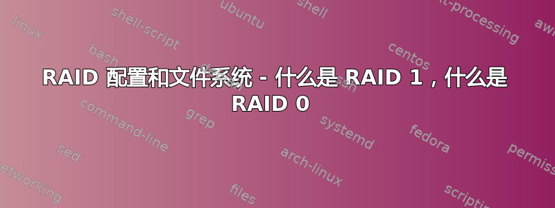 RAID 配置和文件系统 - 什么是 RAID 1，什么是 RAID 0 