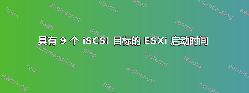 具有 9 个 iSCSI 目标的 ESXi 启动时间