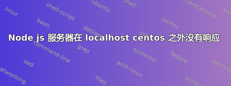 Node js 服务器在 localhost centos 之外没有响应