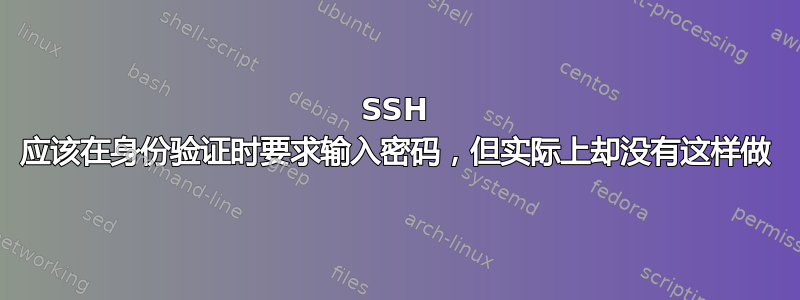 SSH 应该在身份验证时要求输入密码，但实际上却没有这样做