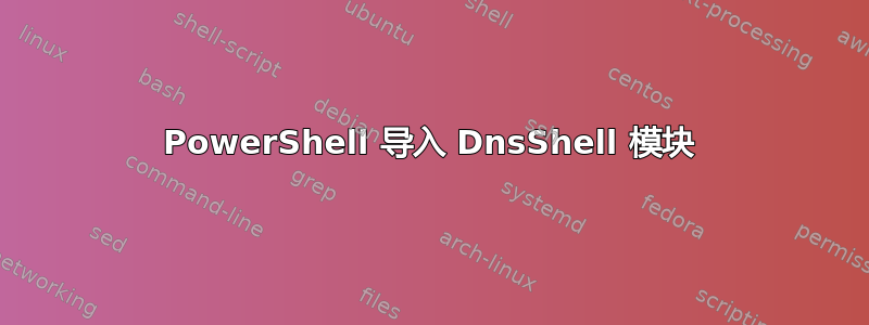 PowerShell 导入 DnsShell 模块