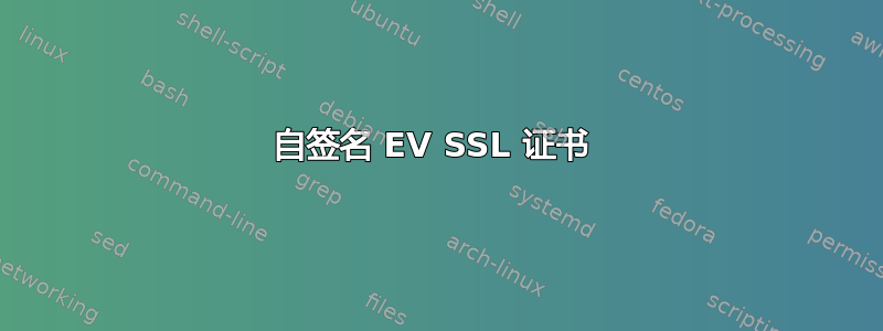 自签名 EV SSL 证书 