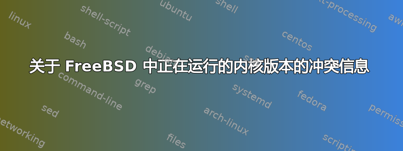 关于 FreeBSD 中正在运行的内核版本的冲突信息