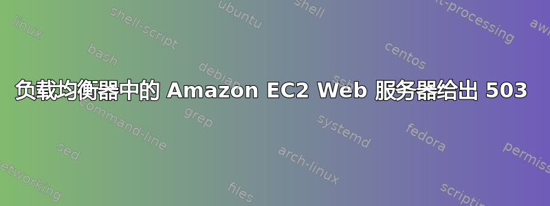 负载均衡器中的 Amazon EC2 Web 服务器给出 503