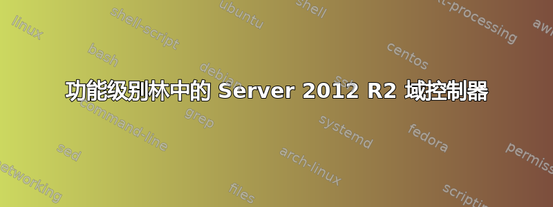 2003 功能级别林中的 Server 2012 R2 域控制器