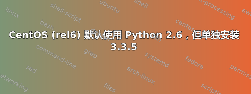 CentOS (rel6) 默认使用 Python 2.6，但单独安装 3.3.5