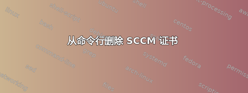 从命令行删除 SCCM 证书