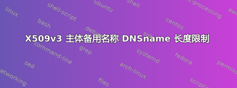 X509v3 主体备用名称 DNSname 长度限制