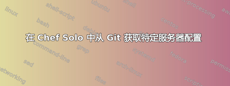 在 Chef Solo 中从 Git 获取特定服务器配置