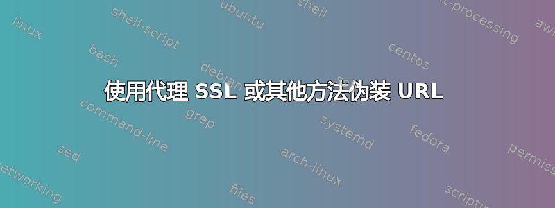 使用代理 SSL 或其他方法伪装 URL