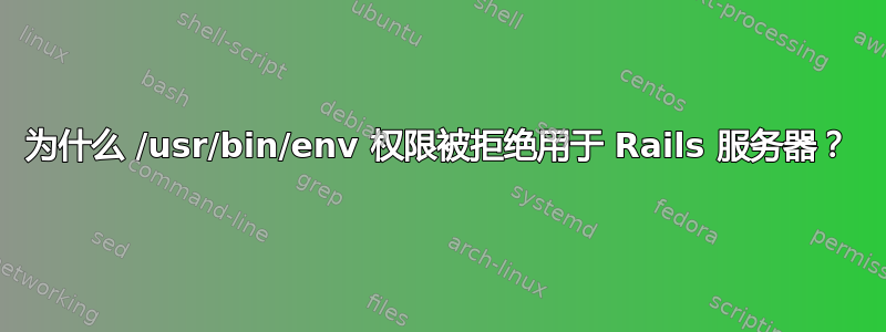 为什么 /usr/bin/env 权限被拒绝用于 Rails 服务器？