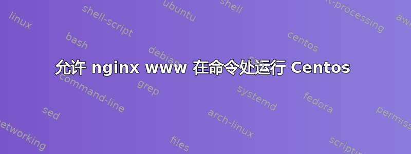 允许 nginx www 在命令处运行 Centos