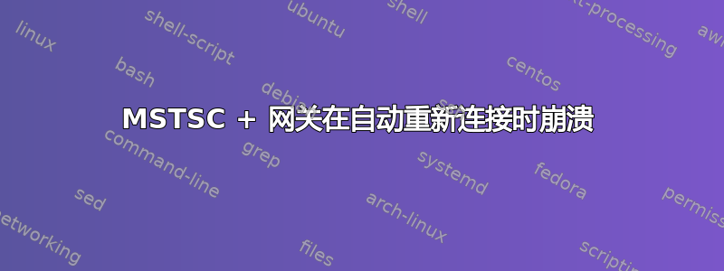 MSTSC + 网关在自动重新连接时崩溃