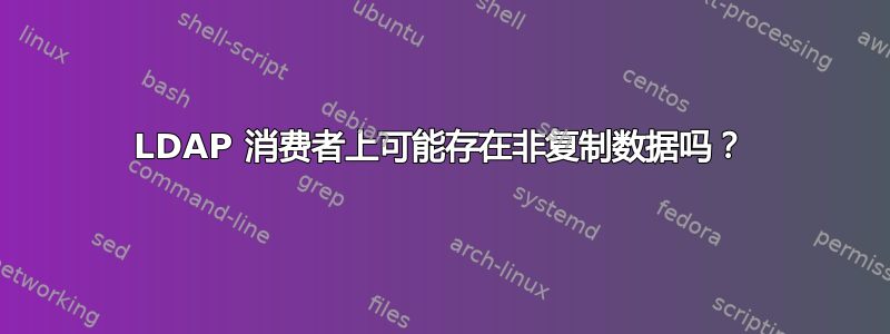 LDAP 消费者上可能存在非复制数据吗？