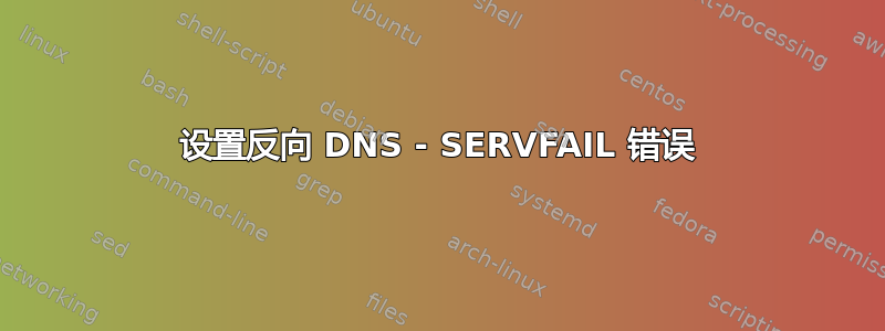 设置反向 DNS - SERVFAIL 错误