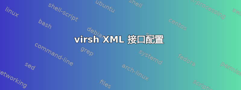 virsh XML 接口配置