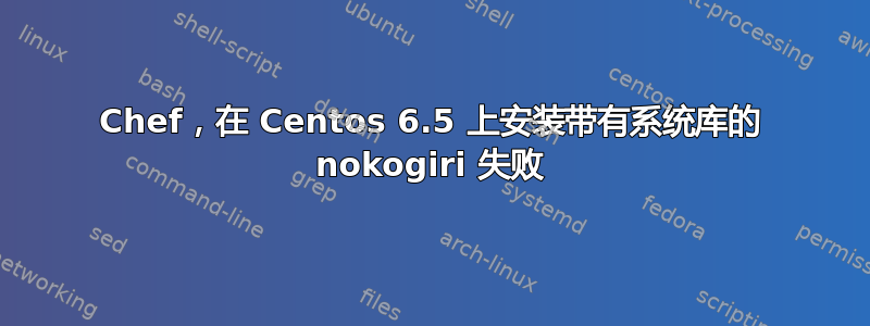 Chef，在 Centos 6.5 上安装带有系统库的 nokogiri 失败