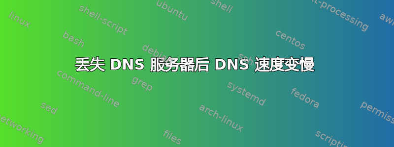 丢失 DNS 服务器后 DNS 速度变慢