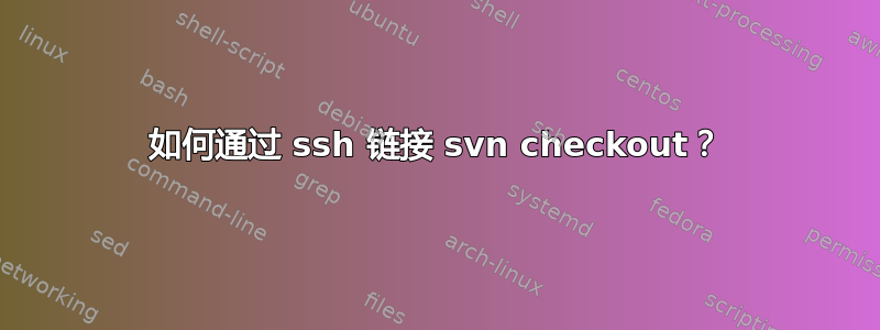 如何通过 ssh 链接 svn checkout？