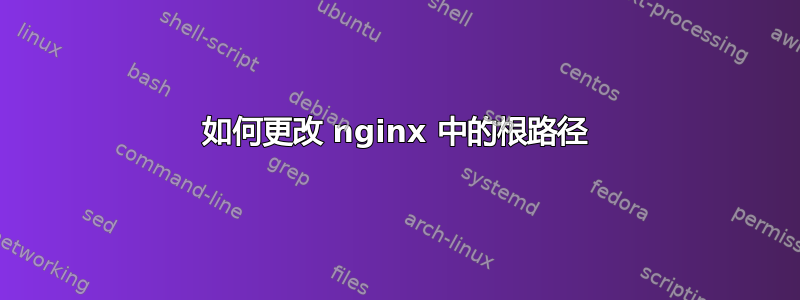 如何更改 nginx 中的根路径