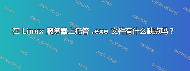 在 Linux 服务器上托管 .exe 文件有什么缺点吗？